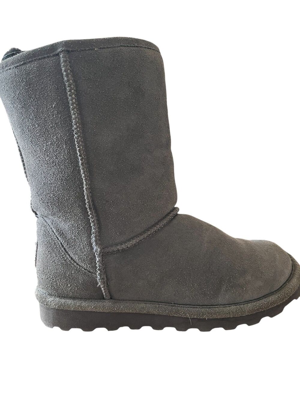 Bearclaw Women's Classic Short Gray Suede Boots S 7 Ski Snow Winter Cottagecore